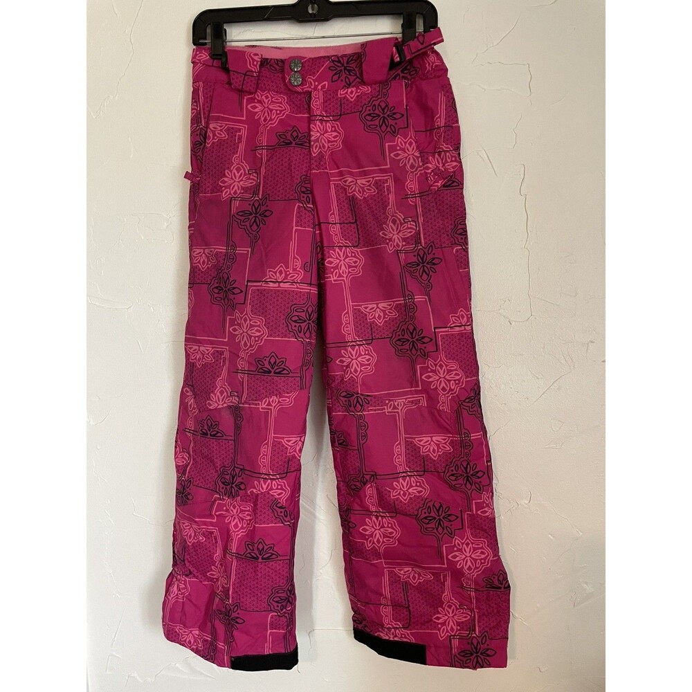 Columbia Pink Waterproof Snow Pants Sz 10/12 Youth